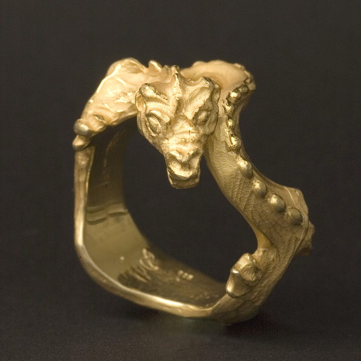 Drachenring 750/- Gold