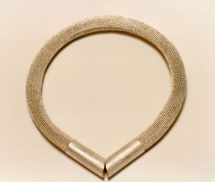 handgefertigter Strickreif 925/- Silber