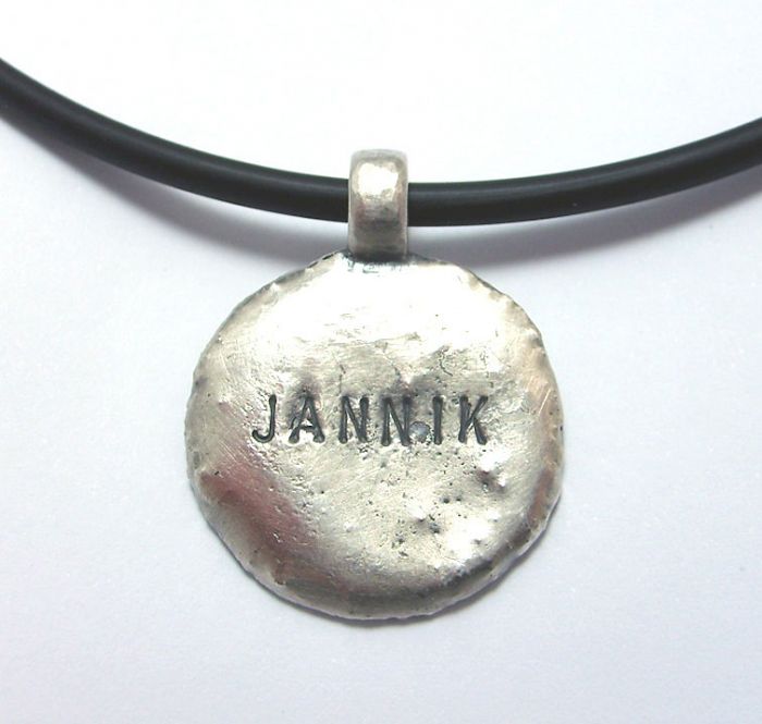 Anhänger 925/- Silber, Name eingeschlagen