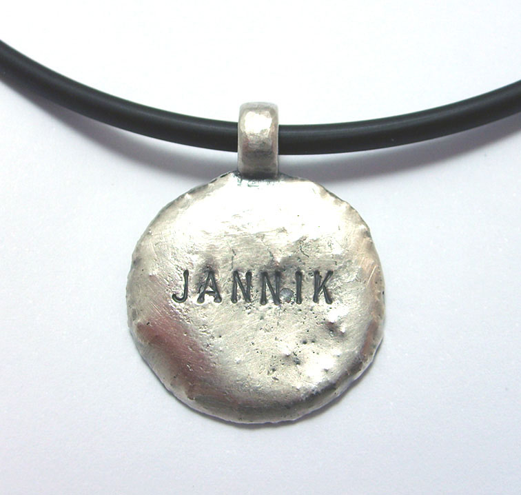 Anhänger 925/- Silber, Name eingeschlagen